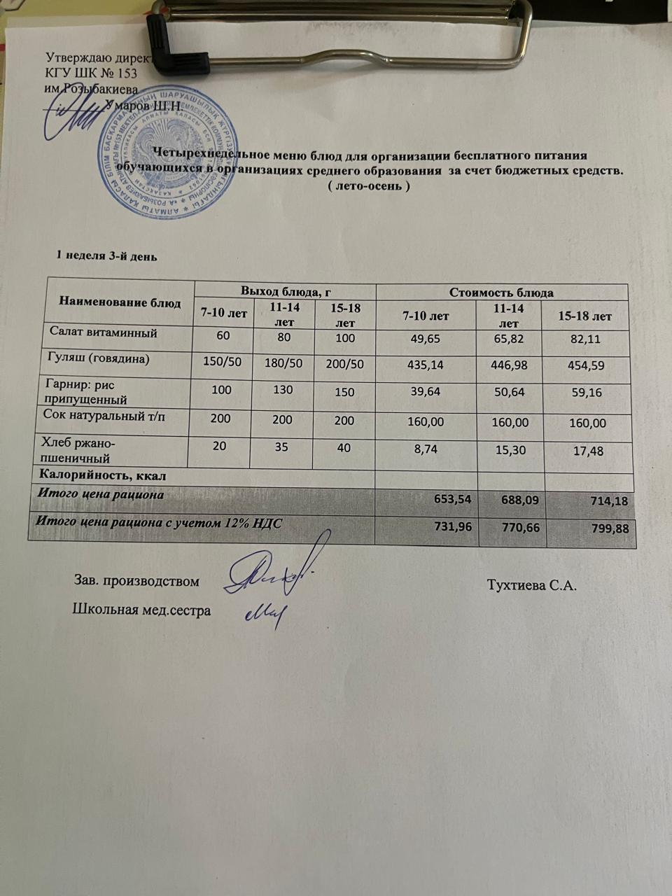 Меню на 06.11.2024