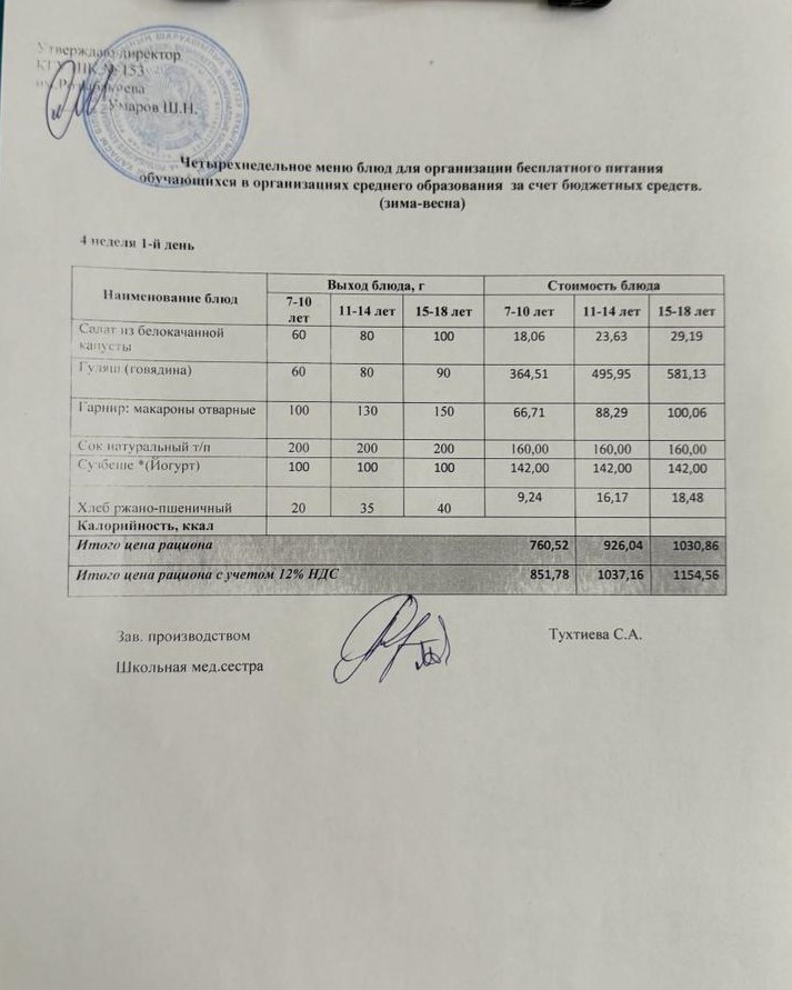 Меню на 24.11.2025