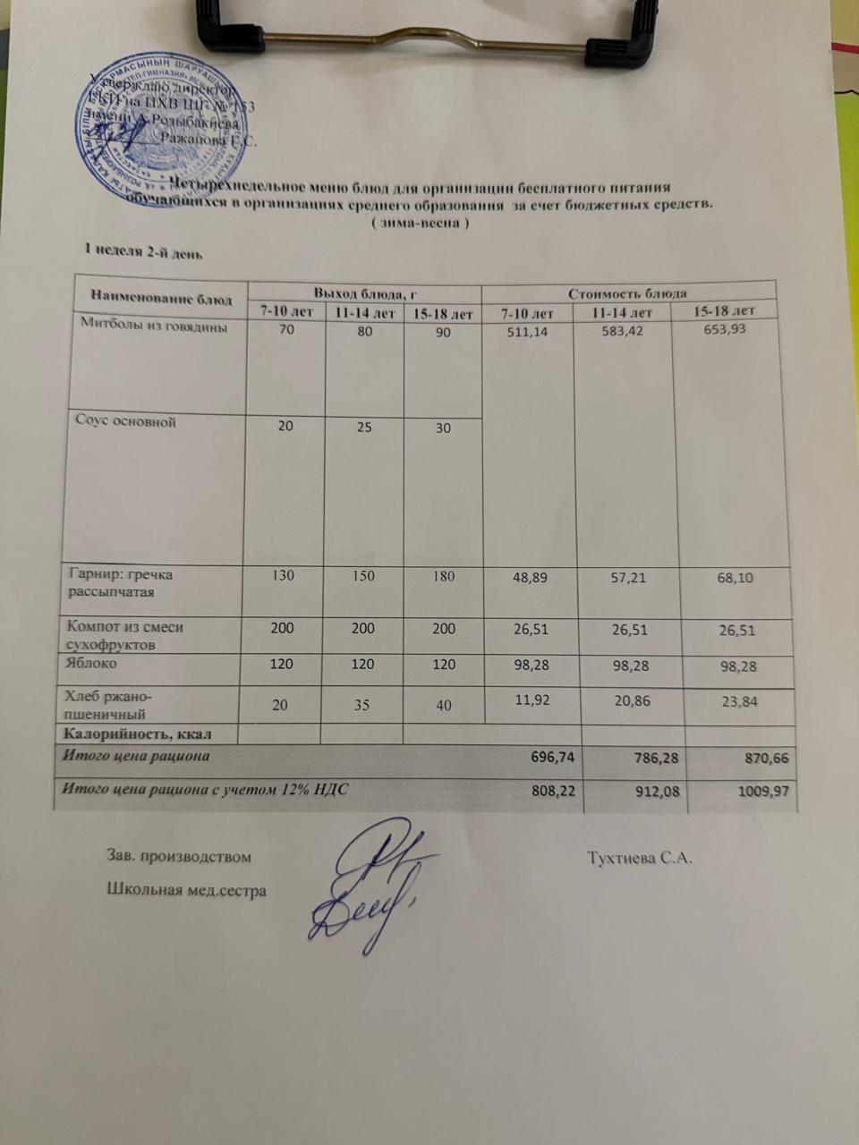 Меню на 07.04.2026